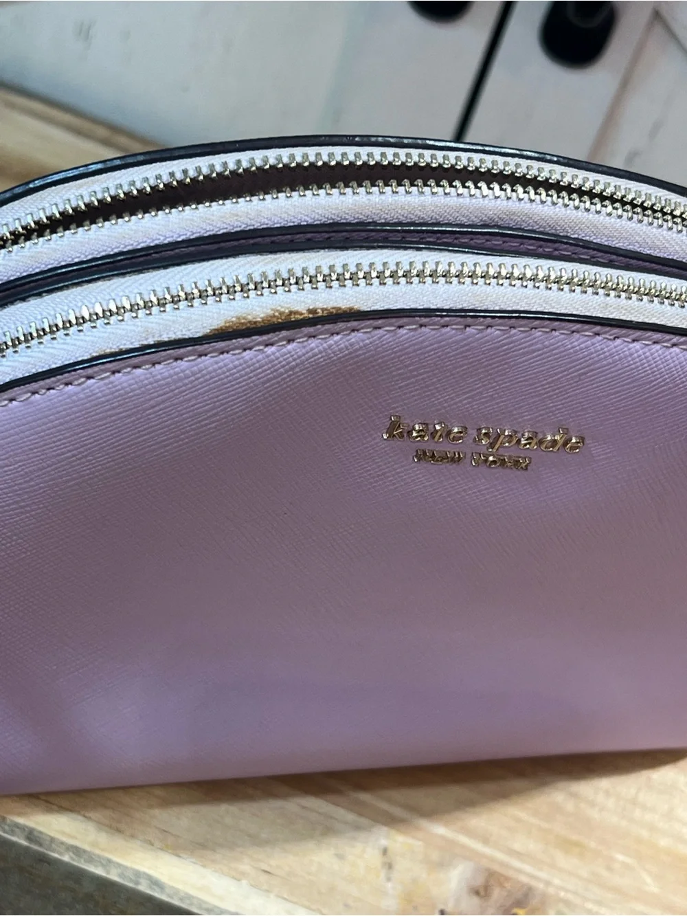 Kate Spade New York Spencer Double Zip Dome Lilac Crossbody